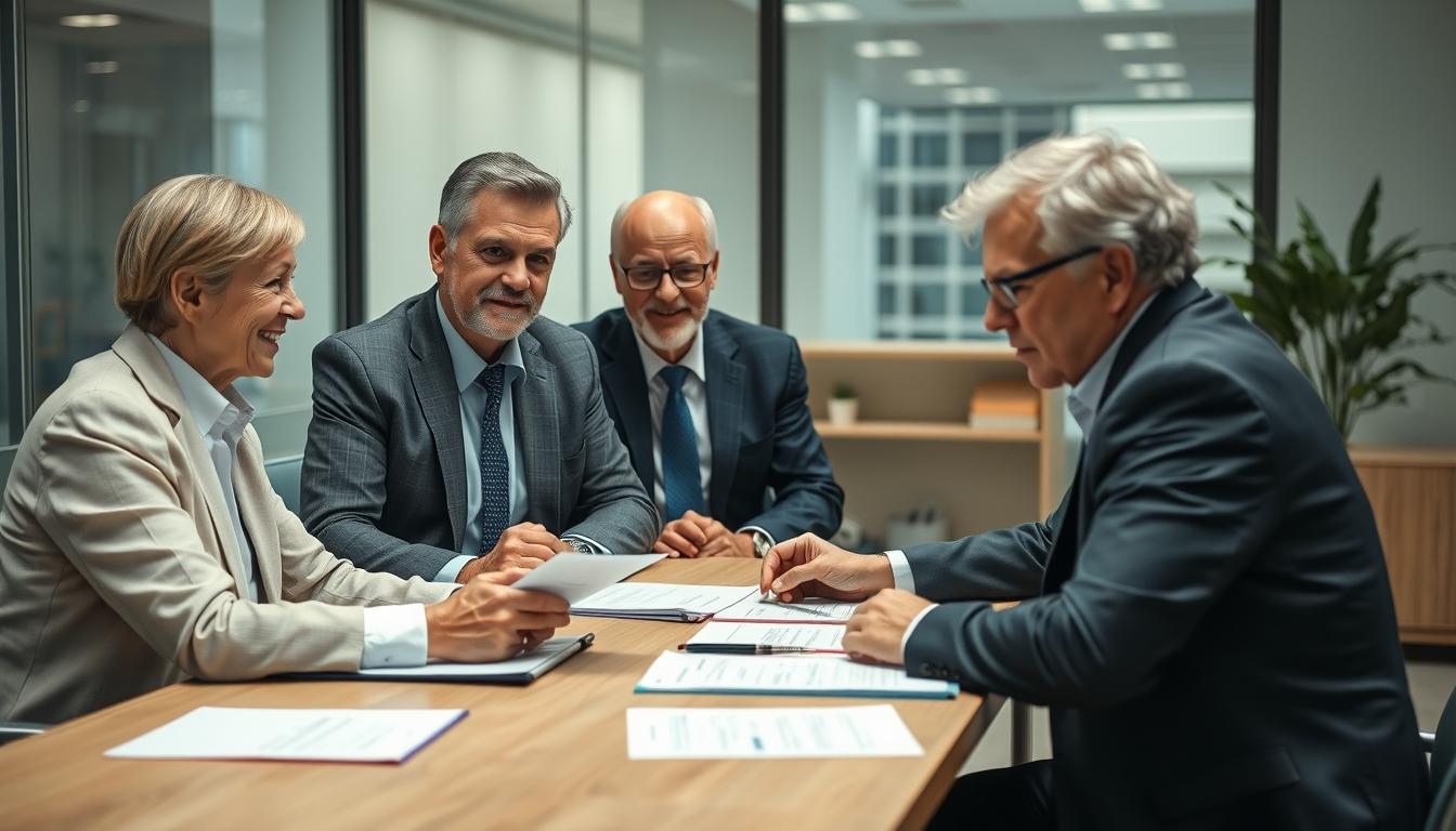 Family elder care planning discussion