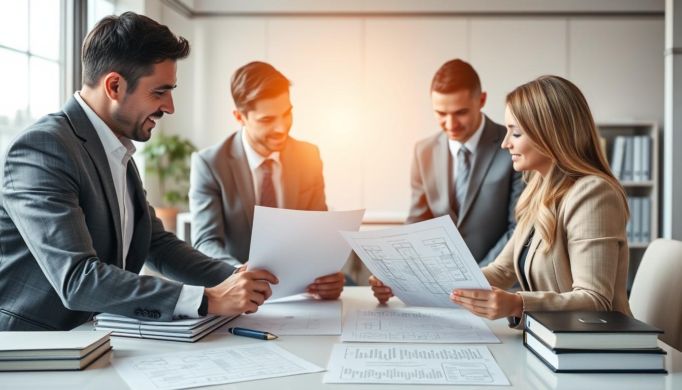 Family reviewing legal documents
